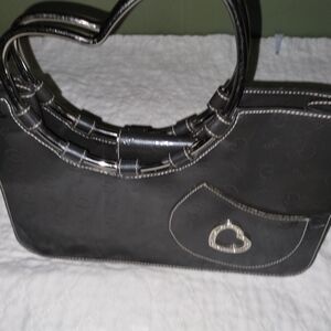 Guess Elegant Black Mini Bag with Heart Accent